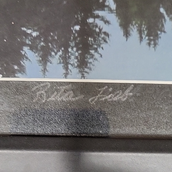 Scenic Landscape Framed Art in Black Signed Rita (Liab?) - Picture 3 of 7